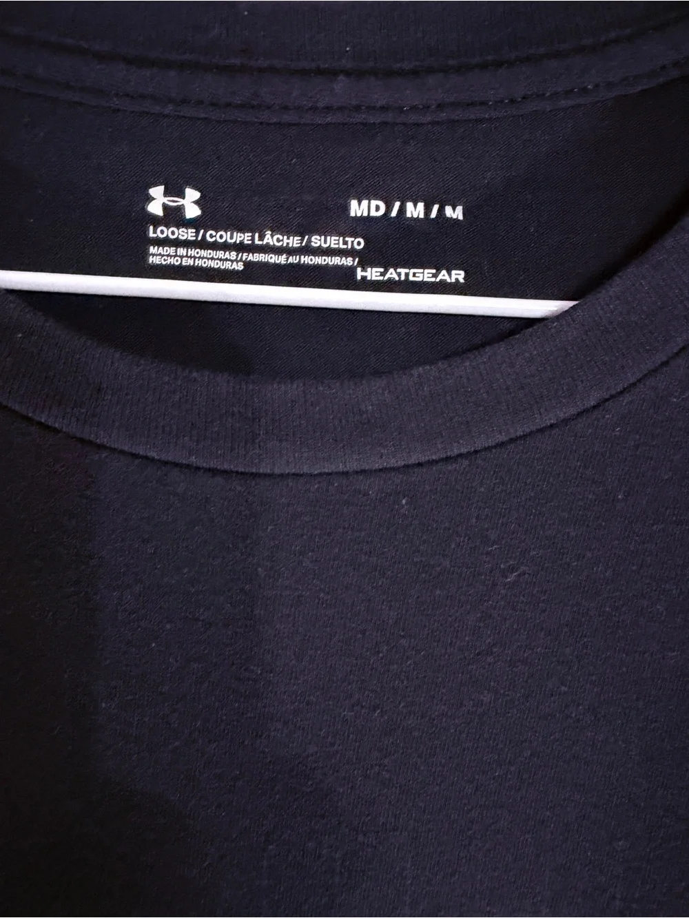 Under Armour Black Tee with Mint Grid Logo and Blue Accent